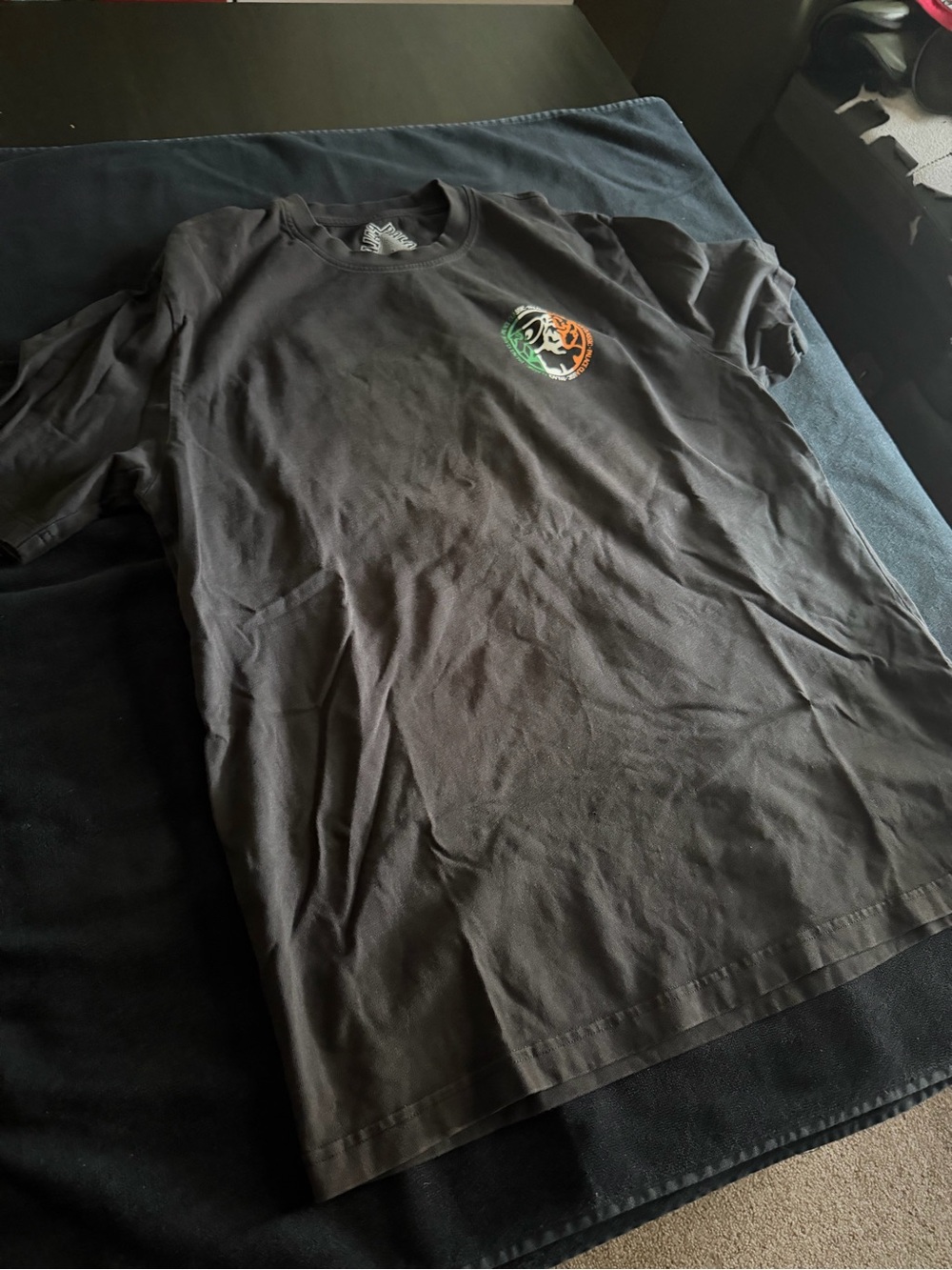 PALACE Black Short Sleeve Tee with Small Multicolor Chest Logo
